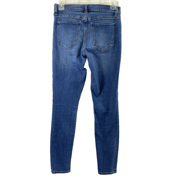 GAP Jeans Womens Jegging Size 2 R Mid Rise Blue Medium Wash Denim Stretch - Picture 2 of 12